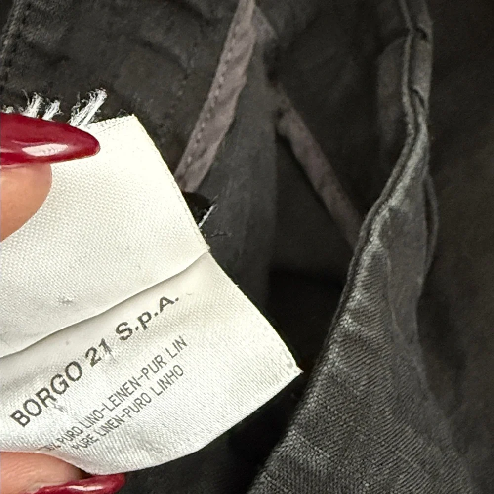 Georgio Armani Black 100% Linen Pants - Picture 10 of 10